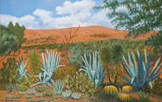cactus garden landscape painting
