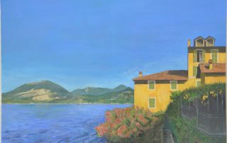 painting of lake como