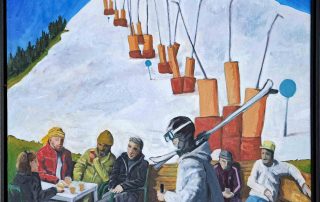 skier painting
