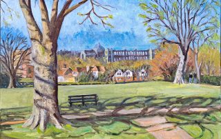 Ally Pally from priory park oil painting