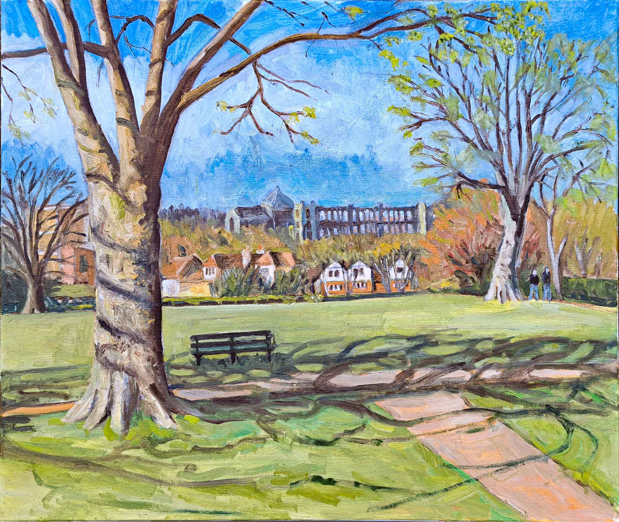 Ally Pally from priory park oil painting