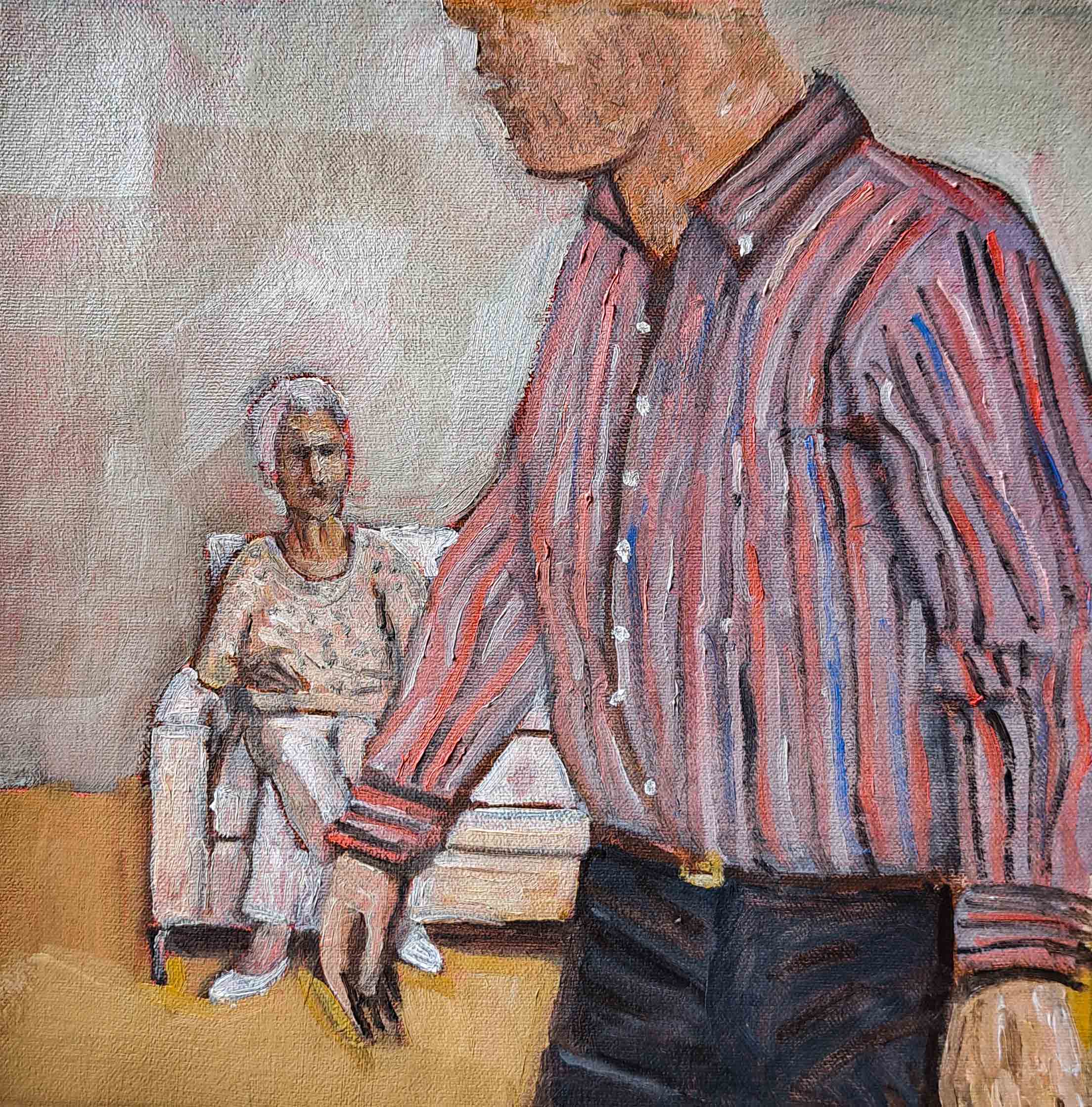 white sofa with person sitting