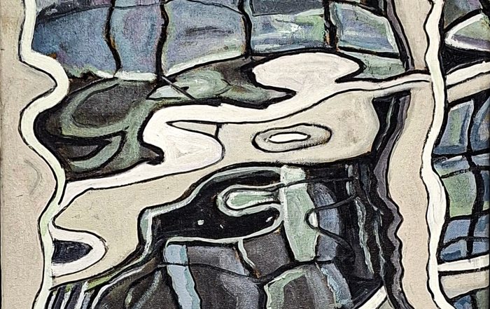 oil painting of water reflections