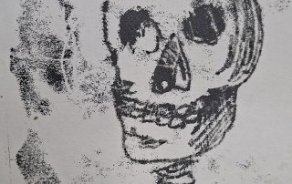 monoprint skull