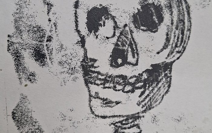 monoprint skull