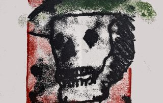 skull monoprint