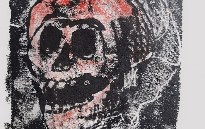 monoprint skull