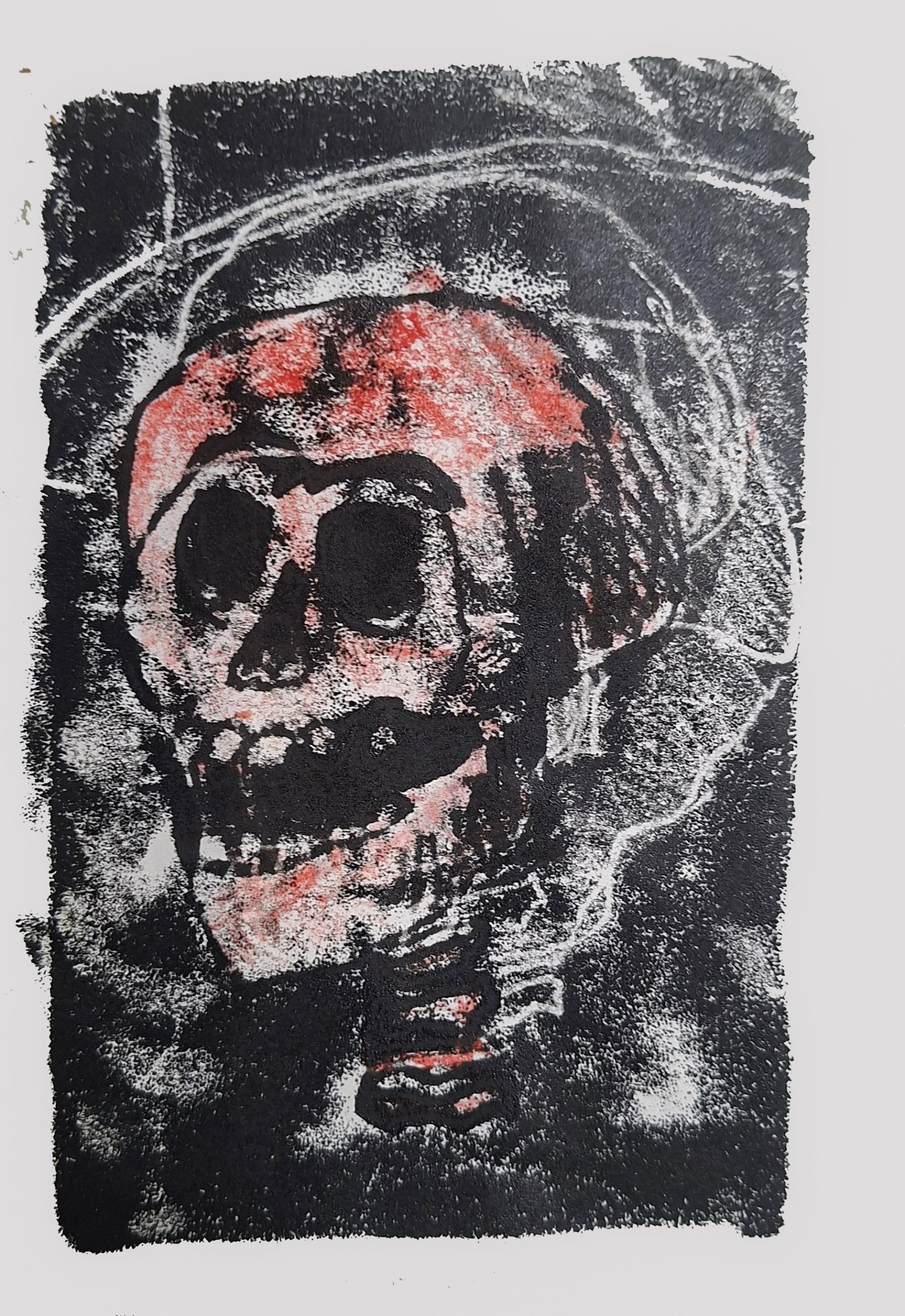 monoprint skull