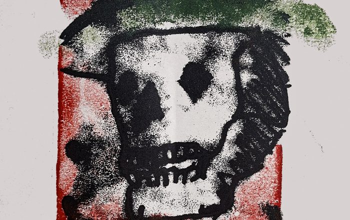 skull monoprint