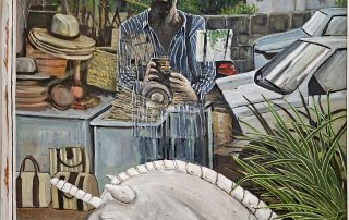 Reflection and unicorn oil painting