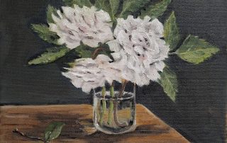 oil painting of roses