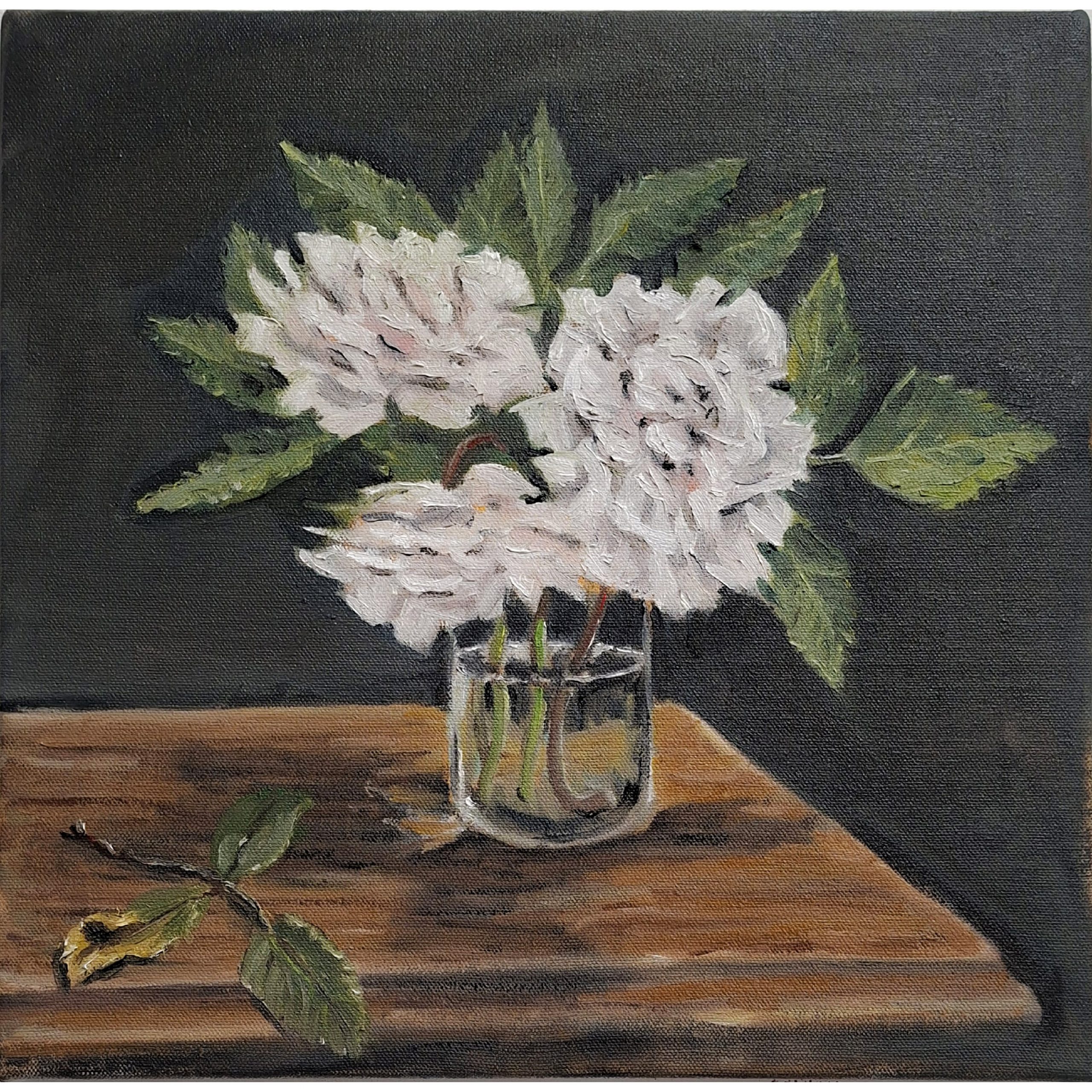 oil painting of roses
