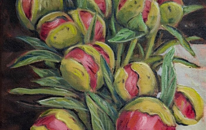 oil painting of flowers