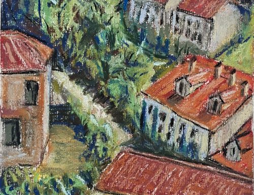 Pastel Travel Sketches Rioja Spain
