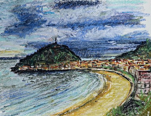 Pastel Travel Sketches – San Sebastian Spain